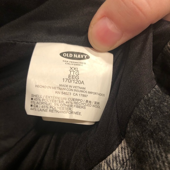 Old Navy XXL Plaid Peacoat - Picture 5 of 5